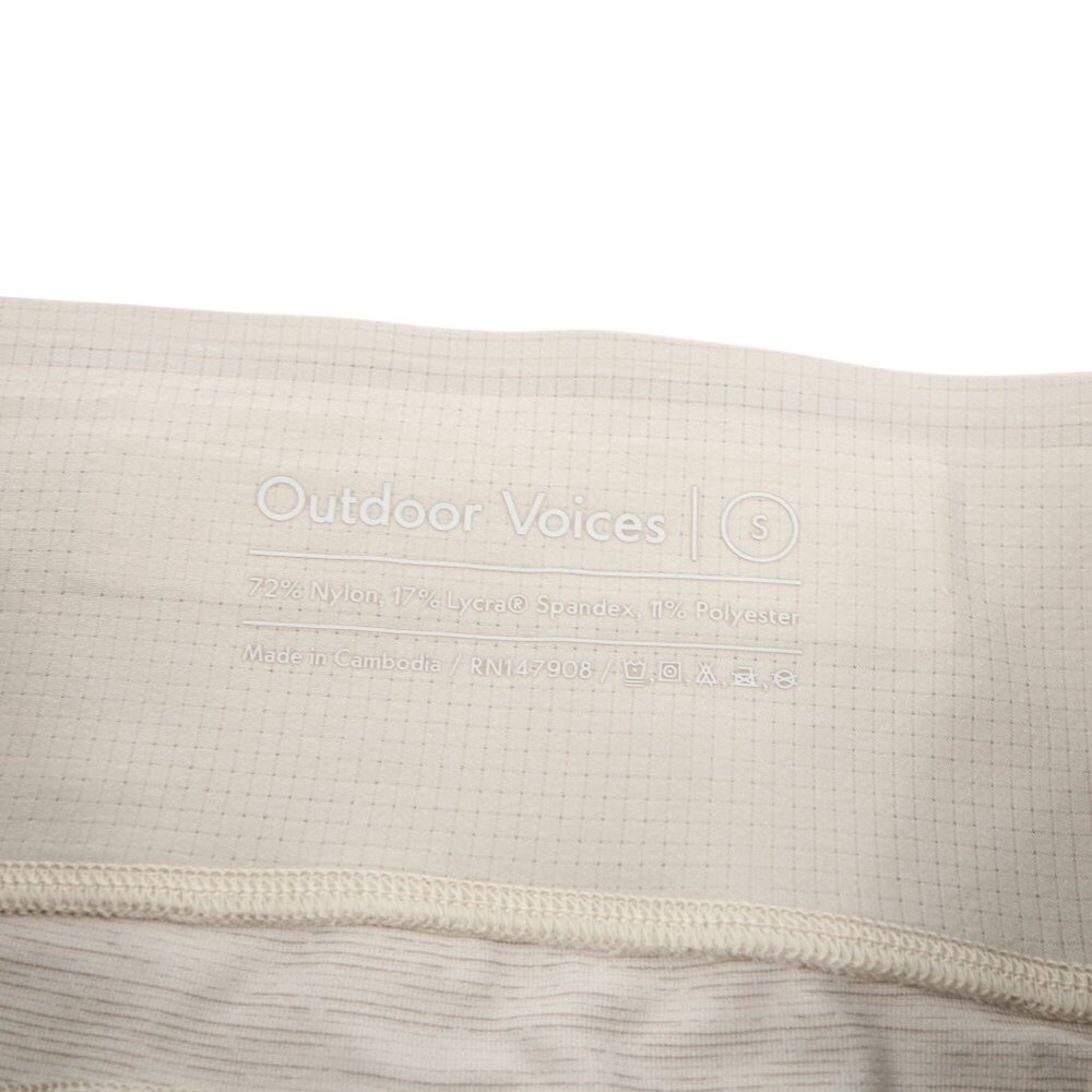 Outdoor Voices Tech Sweat Two Tone Coyote Atmosphere Crop Leggings Sand Beige S - Picture 5 of 6